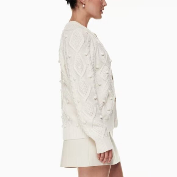 WILFRED Sprinkles Cardigan Sweater Wool Pom Pom Alps Aritiza M - Picture 6 of 12